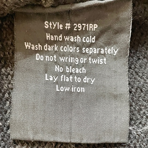 EUC Seductions V-Neck Knit Short Sleeve Sweater Dress in Grey & Black Si… - Picture 3 of 4